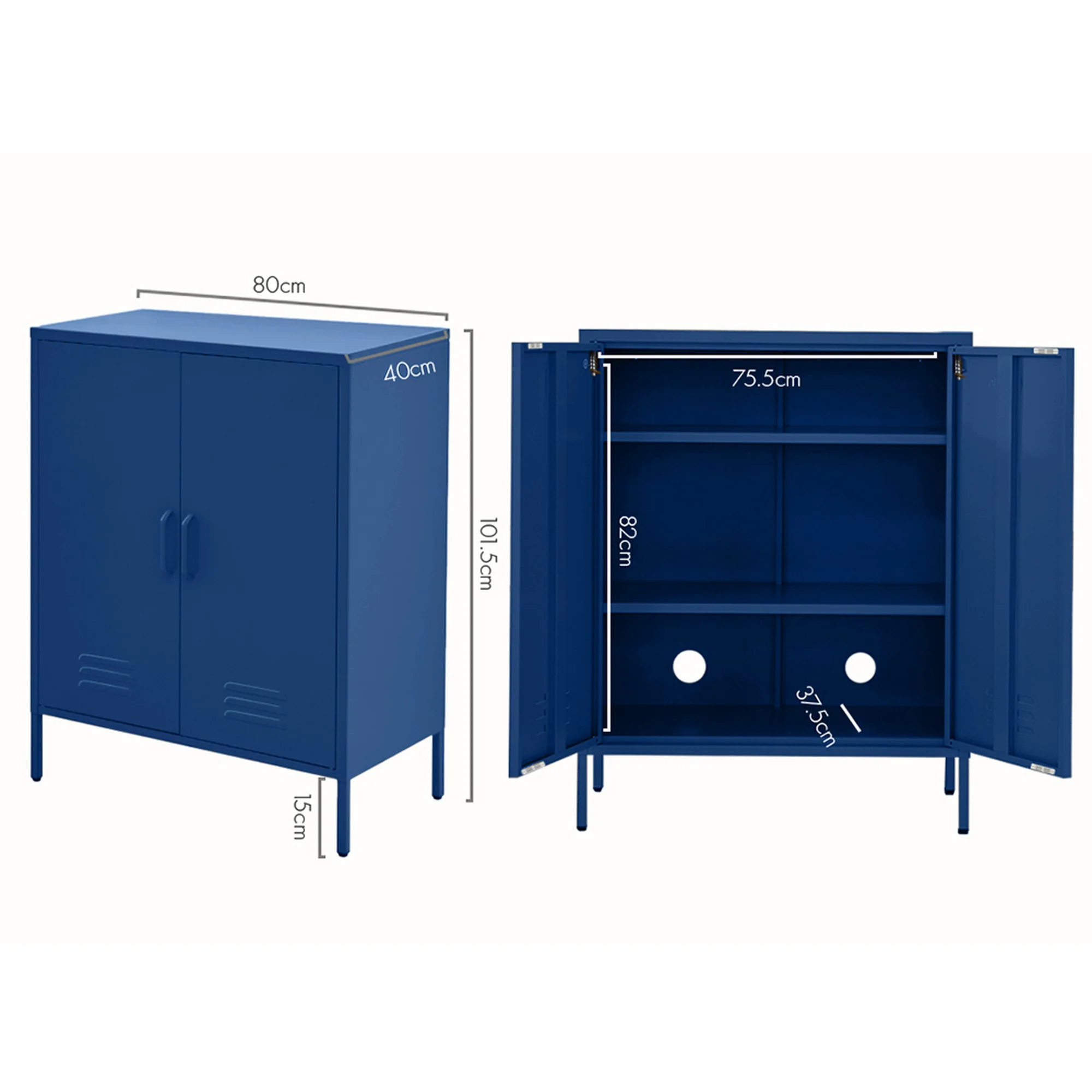 ArtissIn Buffet Sideboard Metal Cabinet - SWEETHEART Blue - Image 3