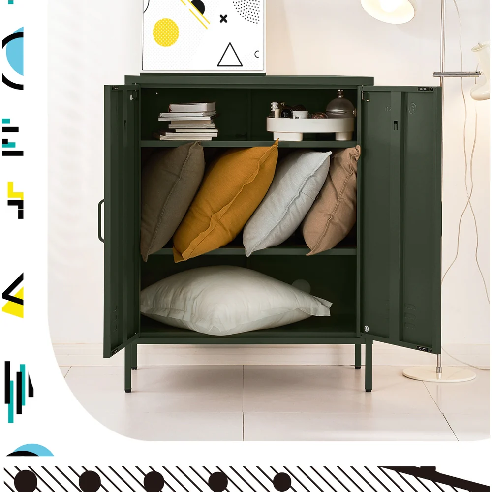 ArtissIn Buffet Sideboard Metal Cabinet - SWEETHEART Green - Image 7