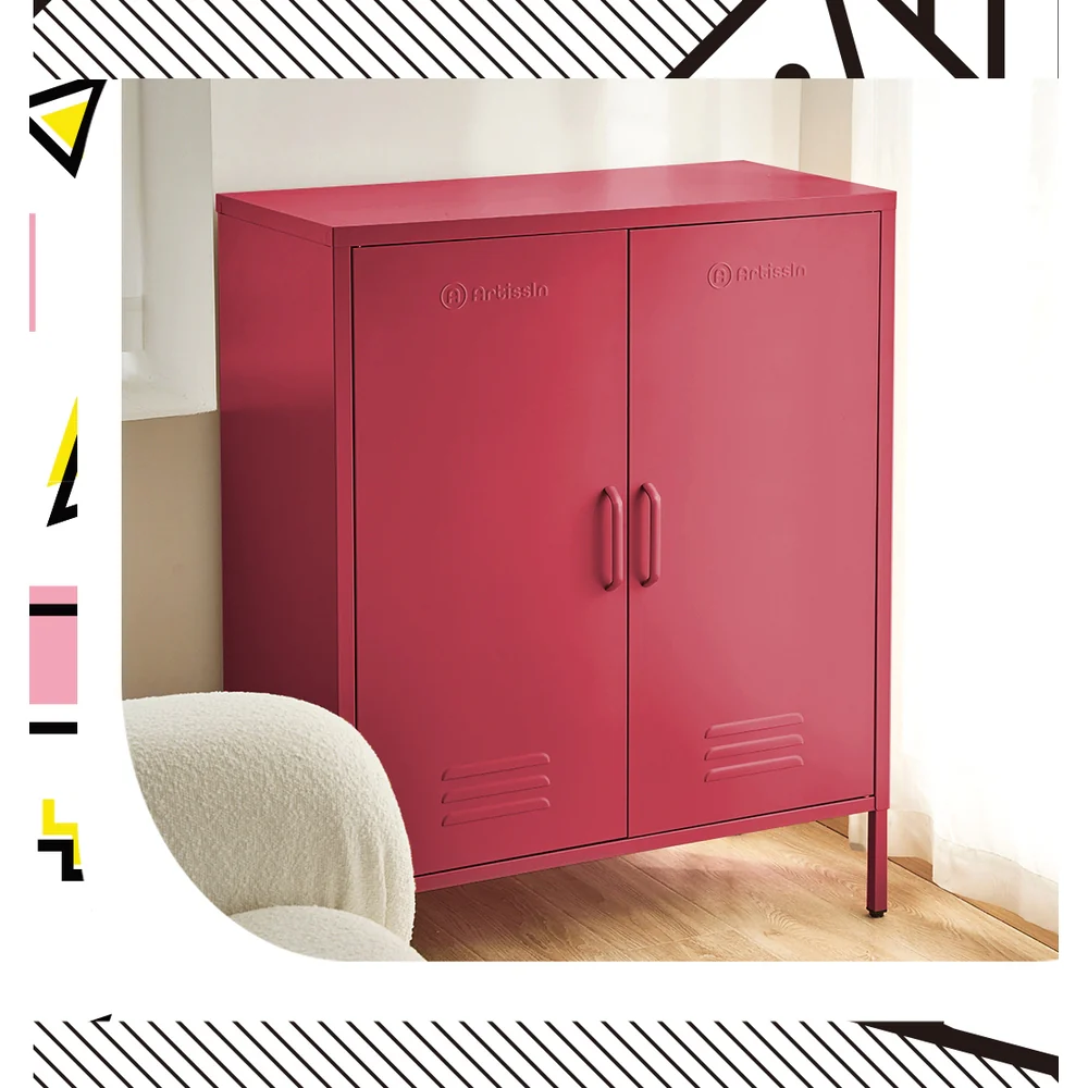 ArtissIn Buffet Sideboard Metal Cabinet - SWEETHEART Pink - Image 6