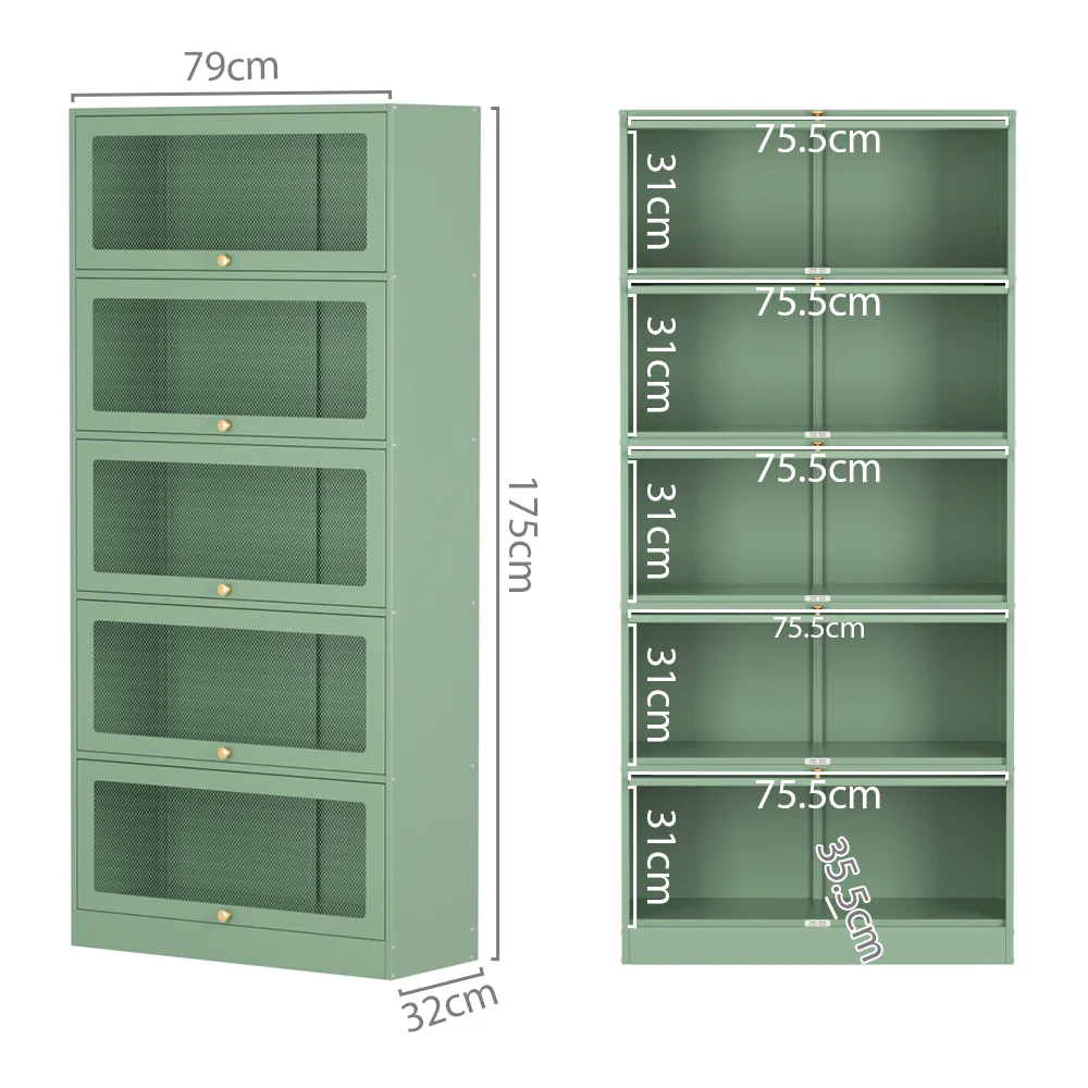 Artiss Buffet Sideboard Metal Cabinet - ELIA Green - Image 3