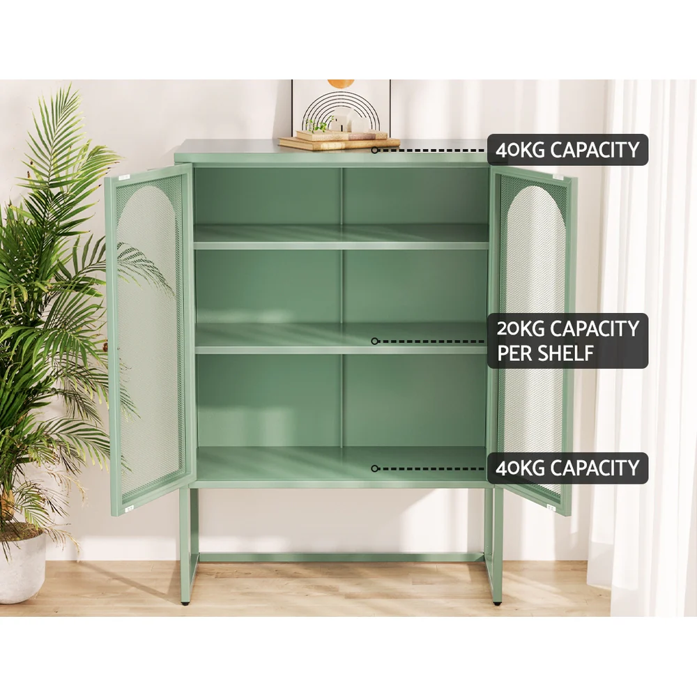 ArtissIn Buffet Sideboard Metal Cabinet - ELMA Green - Image 7