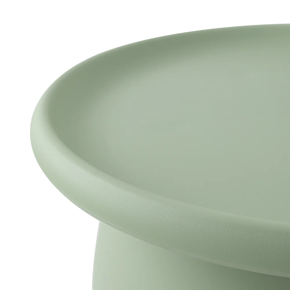 Artiss Coffee Table Round 71CM Plastic Green - Image 3