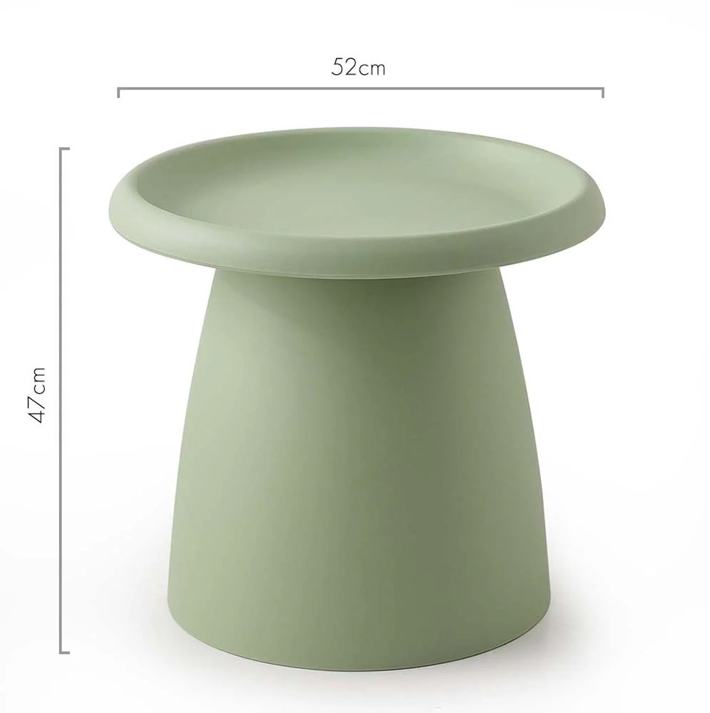 Artiss Coffee Table Round 52CM Plastic Green - Image 2