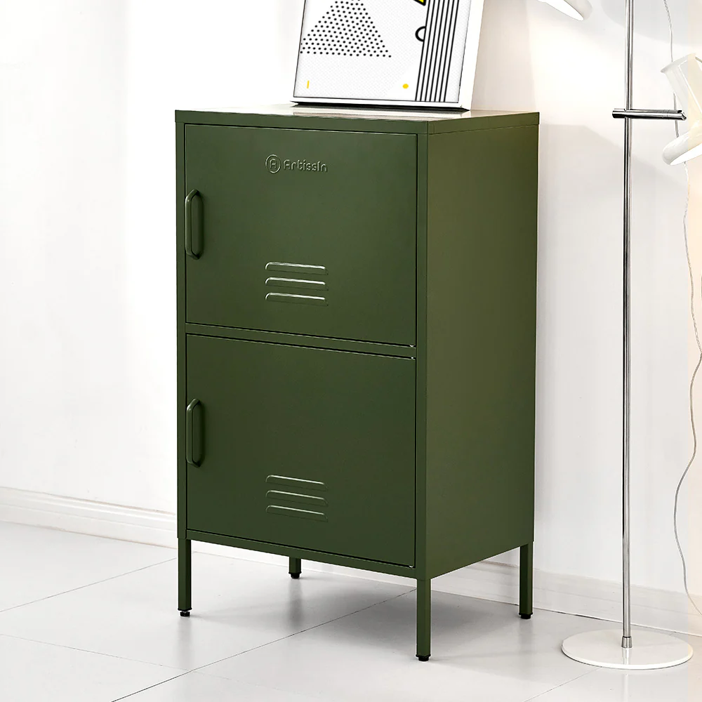 ArtissIn Buffet Sideboard Metal Cabinet - DOUBLE Green - Image 5