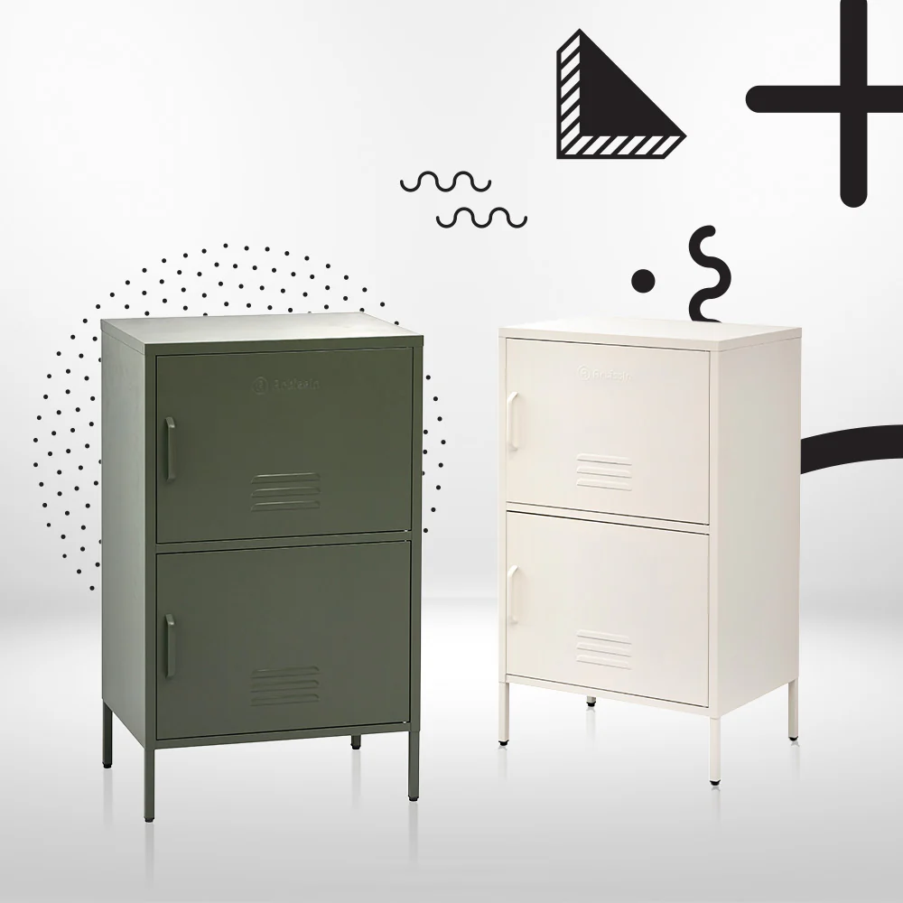 ArtissIn Buffet Sideboard Metal Cabinet - DOUBLE Green - Image 7