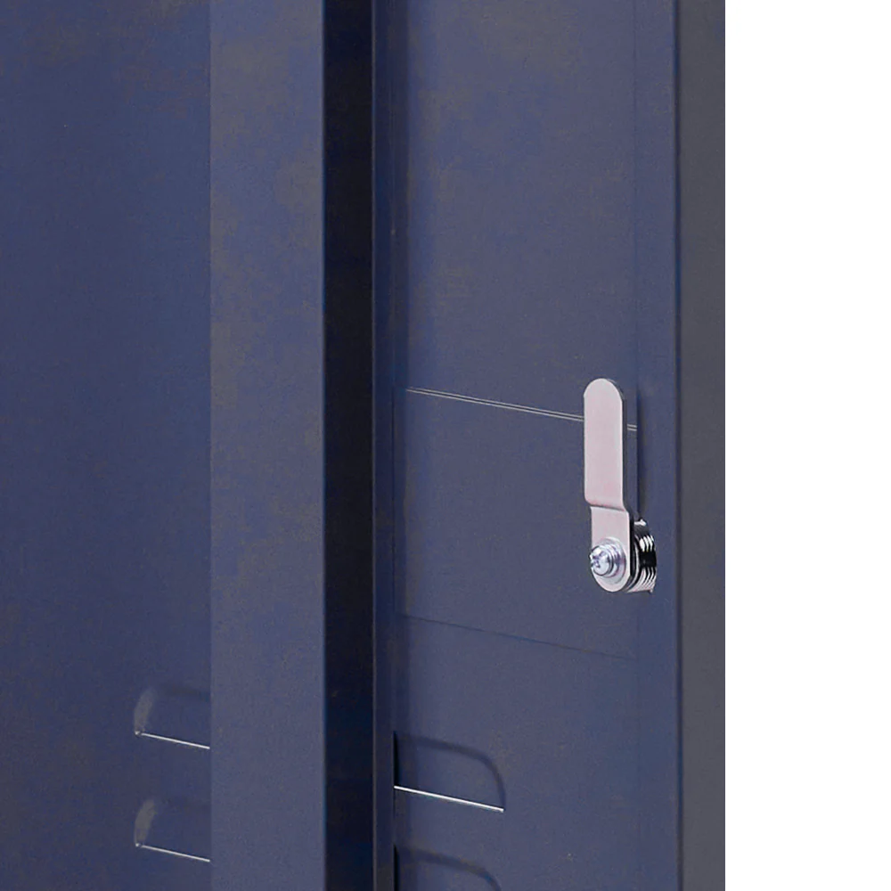 ArtissIn Bedside Table Metal Cabinet - Blue - Image 4