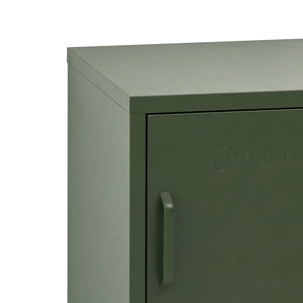 ArtissIn Bedside Table Metal Cabinet - Green - Image 3