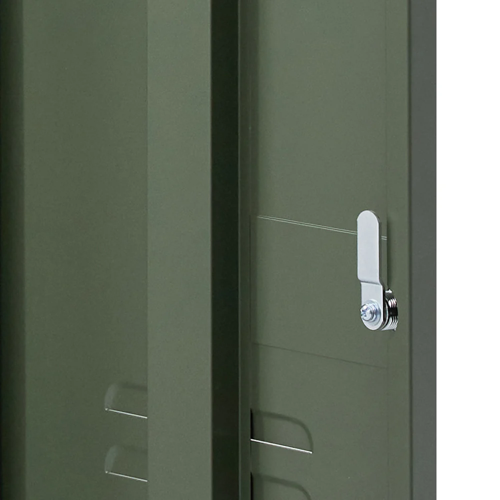 ArtissIn Bedside Table Metal Cabinet - Green - Image 4