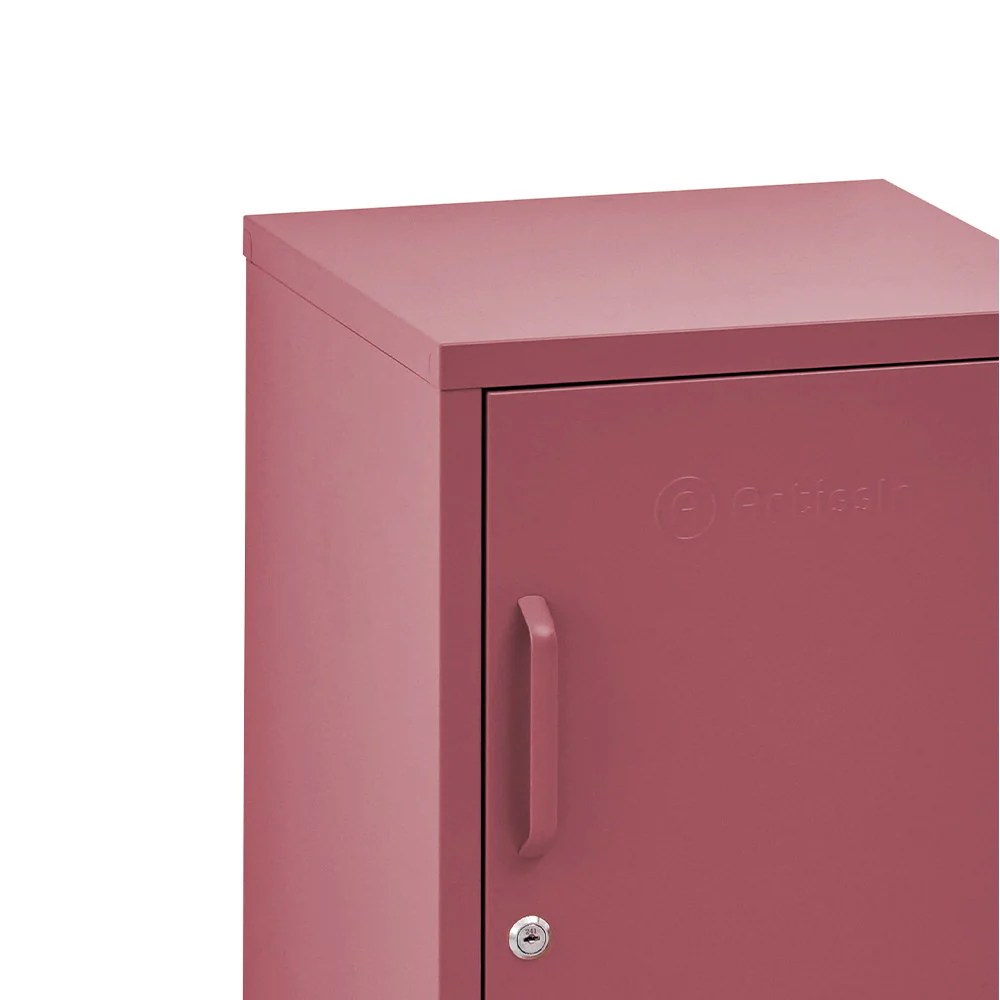 ArtissIn Bedside Table Metal Cabinet - MINI Pink - Image 4
