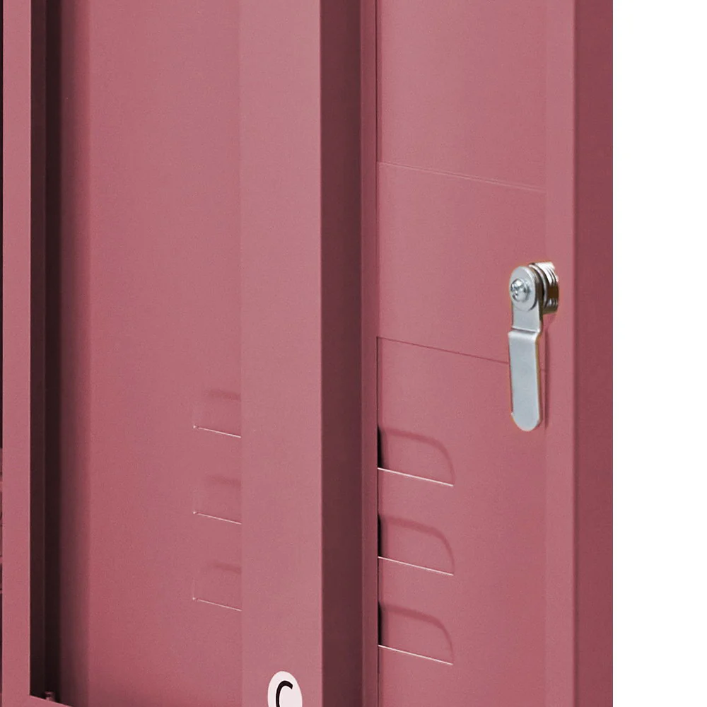 ArtissIn Bedside Table Metal Cabinet - MINI Pink - Image 5