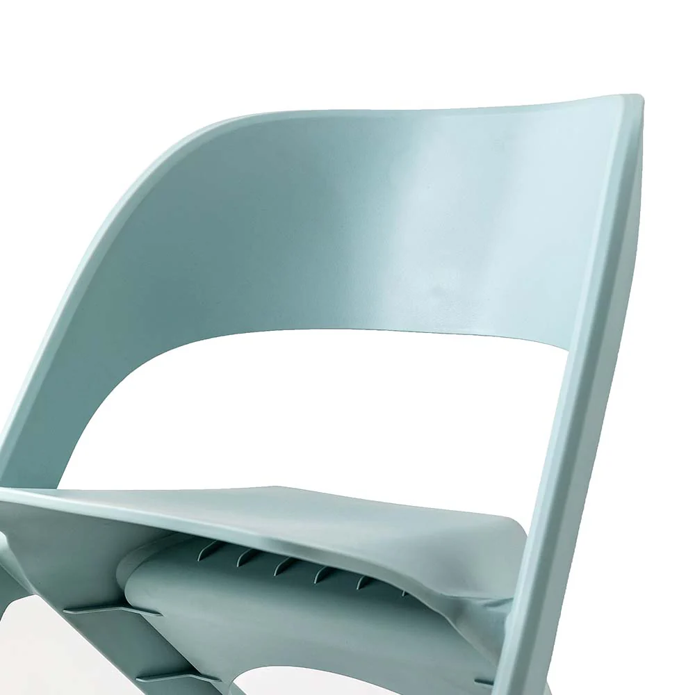 ArtissIn Set of 4 Dining Chairs Office Cafe Lounge Seat Stackable Plastic Leisure Chairs Blue - Image 5