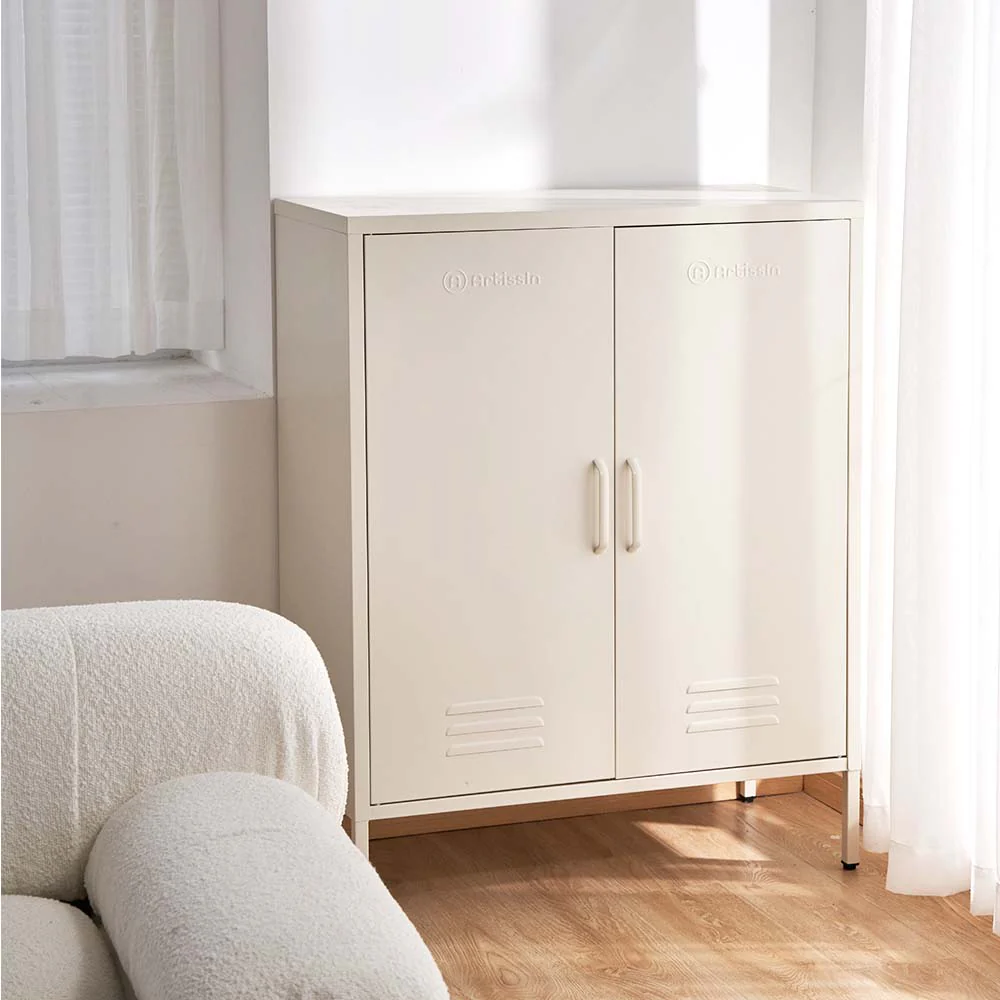 ArtissIn Buffet Sideboard Metal Cabinet - SWEETHEART White - Image 5