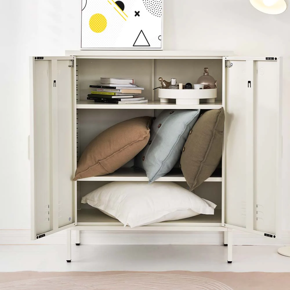 ArtissIn Buffet Sideboard Metal Cabinet - SWEETHEART White - Image 6