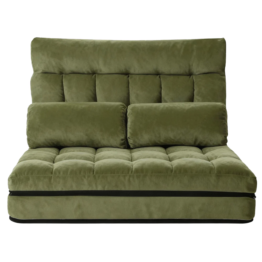 ArtissLounge Sofa Bed 2 seater Green Fabric - Image 4