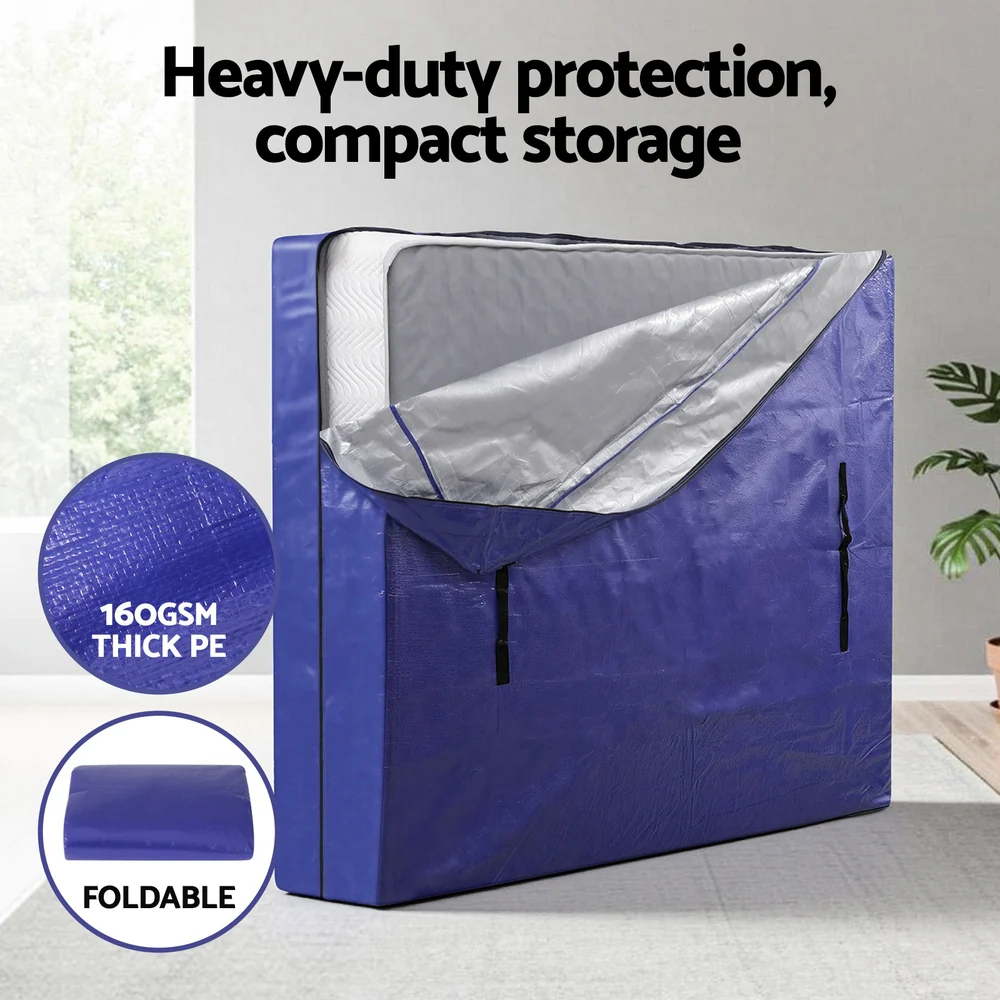 Atirss Mattress Bag Easy Moving Waterproof Storage Dust Cover Protector Queen - Image 4