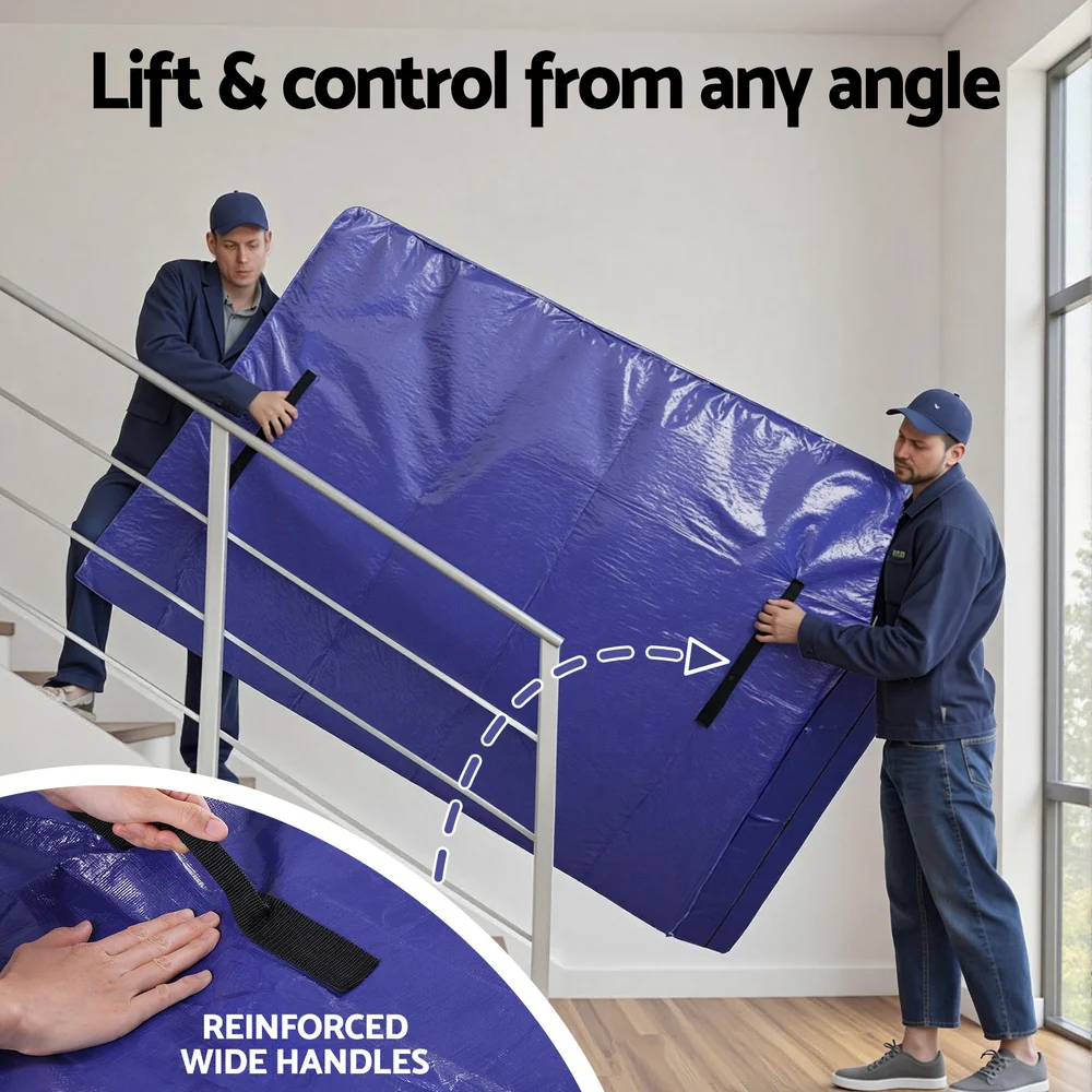 Atirss Mattress Bag Easy Moving Waterproof Storage Dust Cover Protector Queen - Image 5