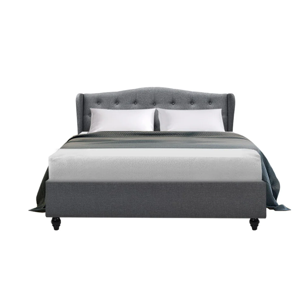 Artiss Bed Frame Double Size Grey PIER - Image 3