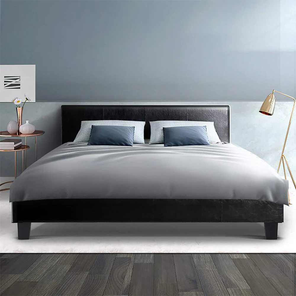 Artiss Bed Frame Double Size Black NEO - Image 8