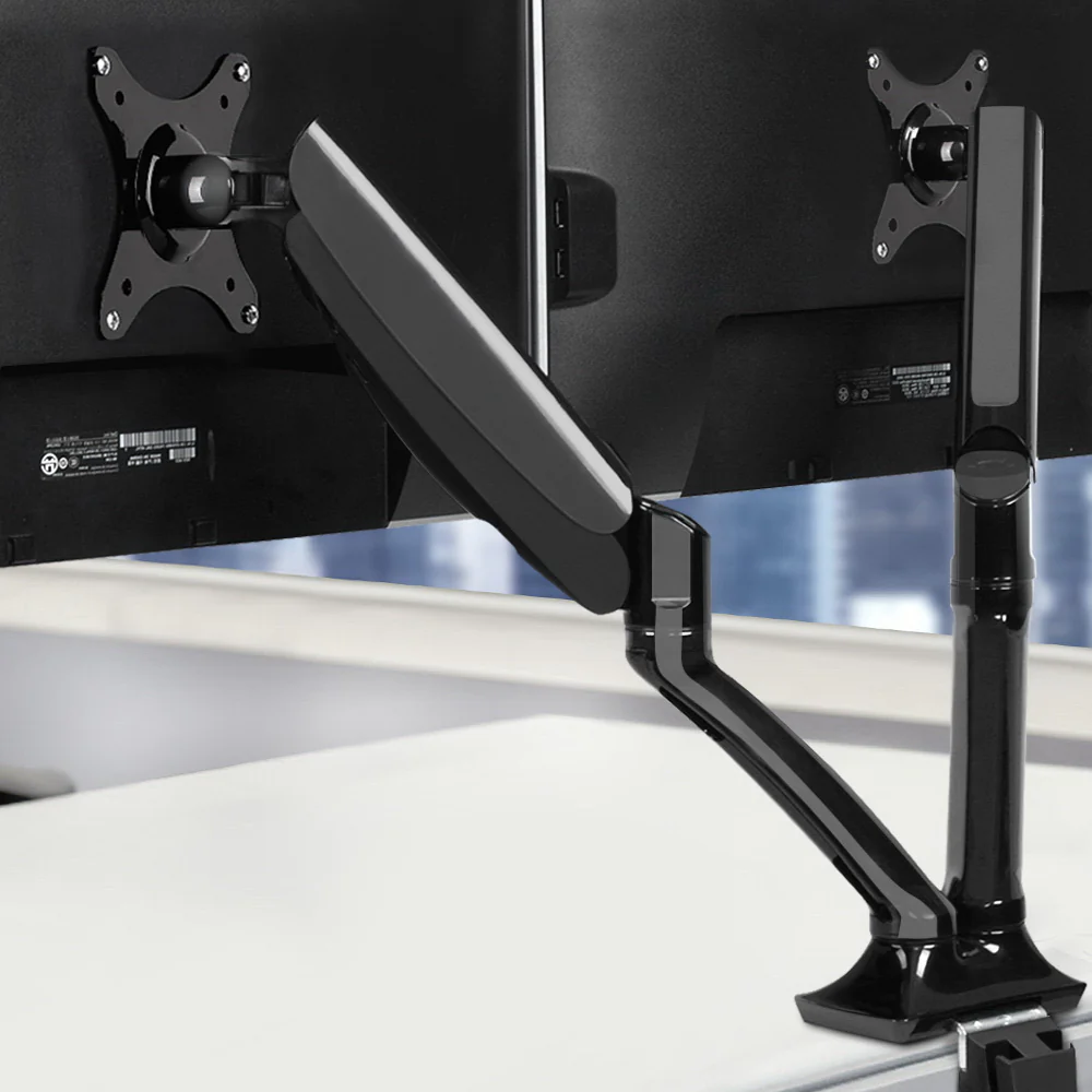 Artiss Monitor Arm Gas Spring Dual Desk Mount Screen Holder - Image 8