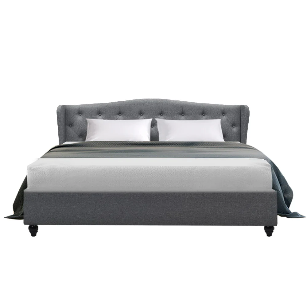 Artiss Bed Frame King Size Grey PIER - Image 3