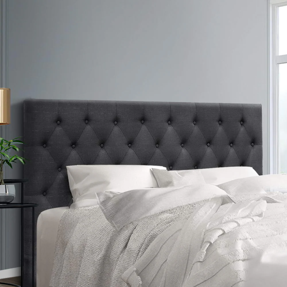 Artiss Bed Head King Size Fabric - CAPPI Charcoal - Image 7