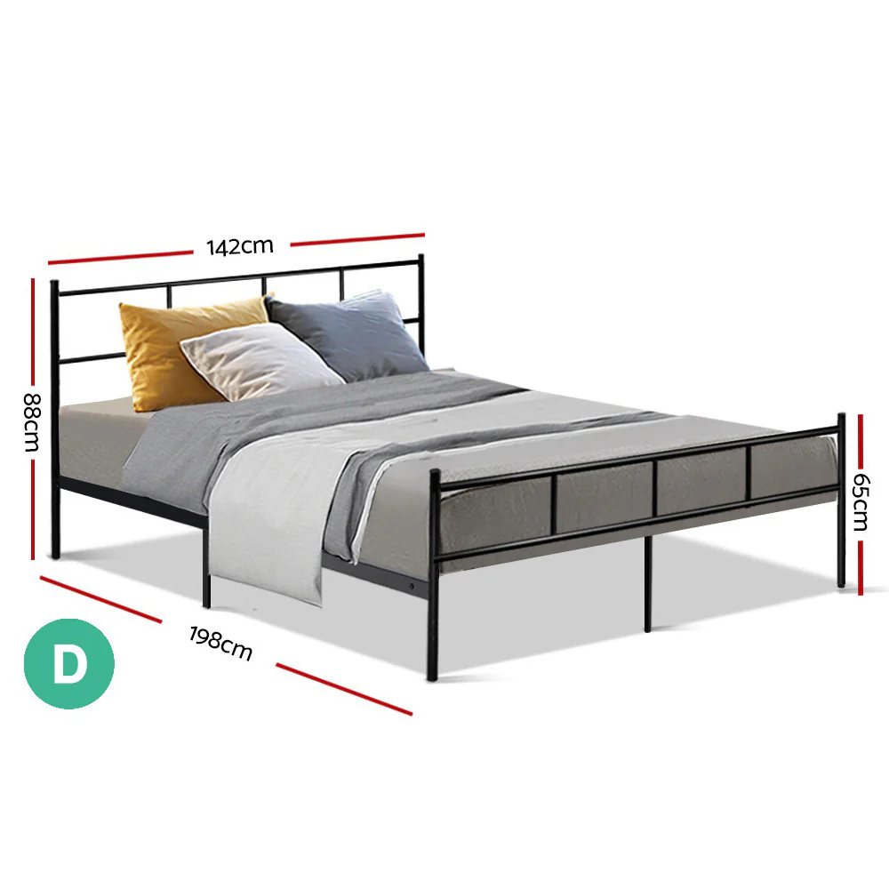 Artiss Bed Frame Double Metal Bed Frames SOL - Image 2