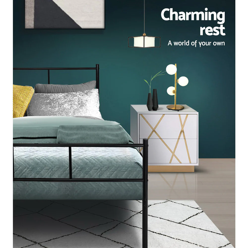 Artiss Bed Frame King Single Metal Bed Frames SOL - Image 6