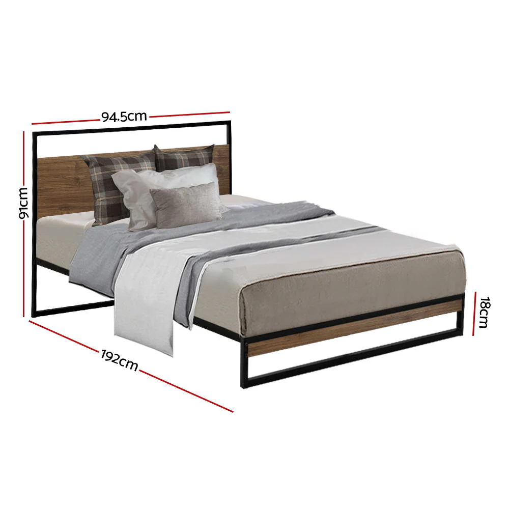 Artiss Bed Frame Single Size Metal Frame DANE - Image 2