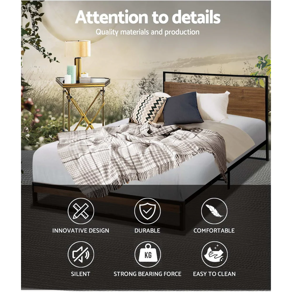 Artiss Bed Frame Single Size Metal Frame DANE - Image 4