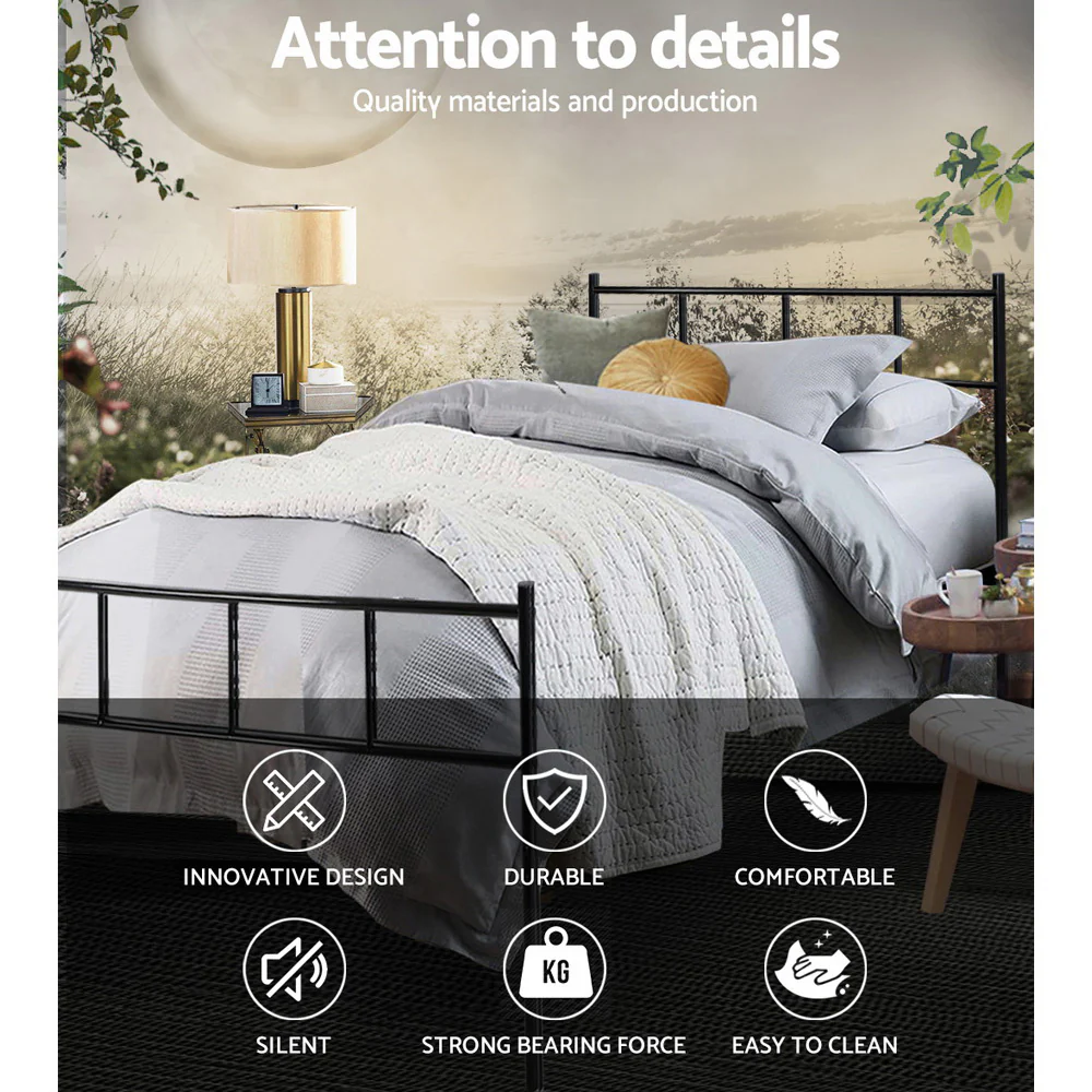 Artiss Bed Frame Single Metal Bed Frames SOL - Image 4
