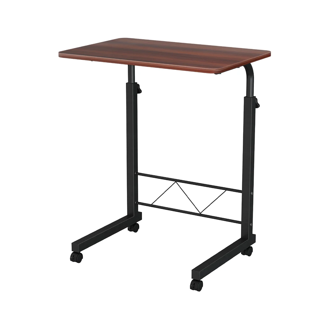 Artiss Laptop Desk Table Adjustable 60CM Dark Wood - Image 4