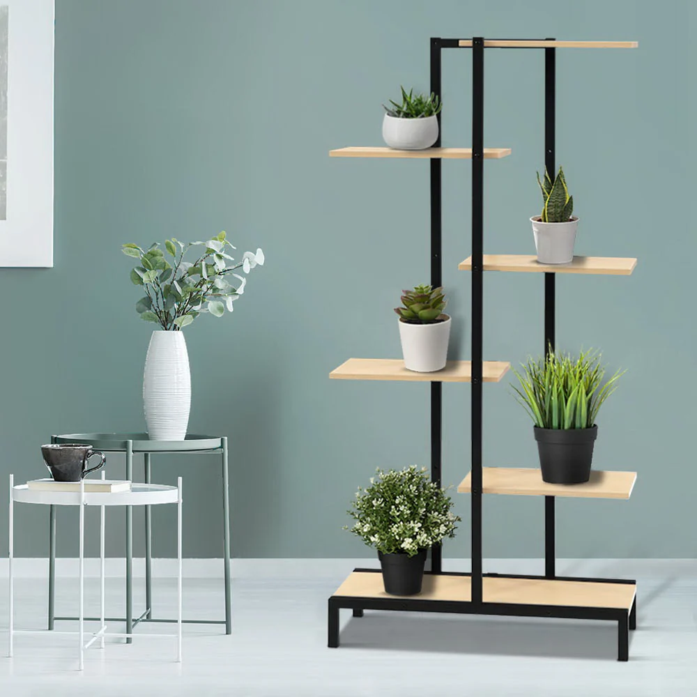 Artiss Plant Stand 6 Tier Metal Zigzag Flower Pot Shelf - Image 7