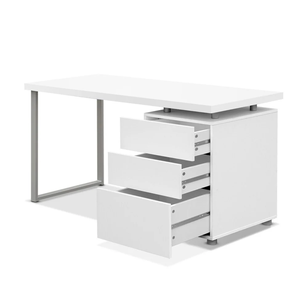 Artiss Computer Desk Drawer White 140CM - Image 3