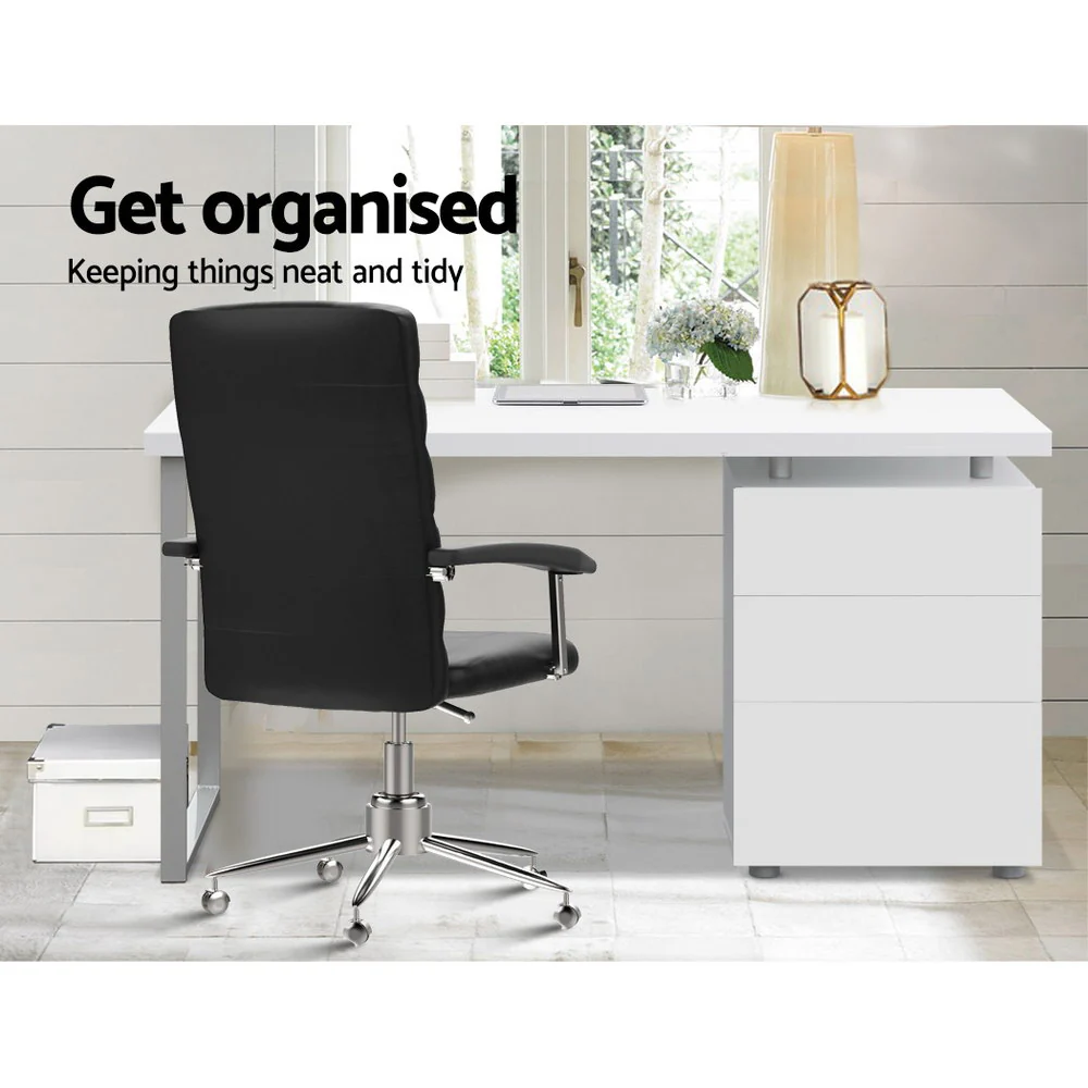 Artiss Computer Desk Drawer White 140CM - Image 4