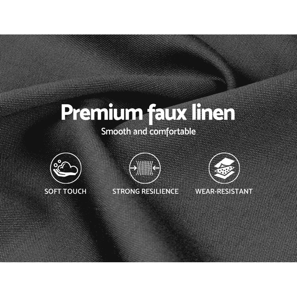 Artiss Bed Head Queen Size Fabric - CAPPI Charcoal - Image 5