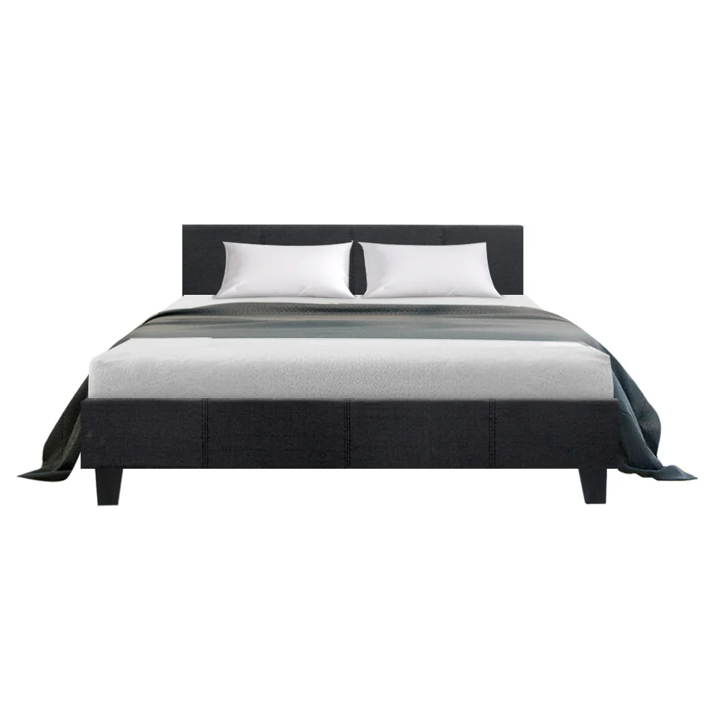 Artiss Bed Frame Queen Size Charcoal NEO - Image 3