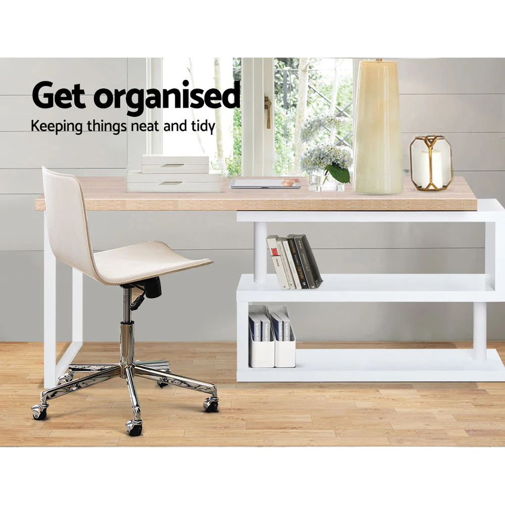 Artiss Computer Desk Bookshelf 140CM - Image 3