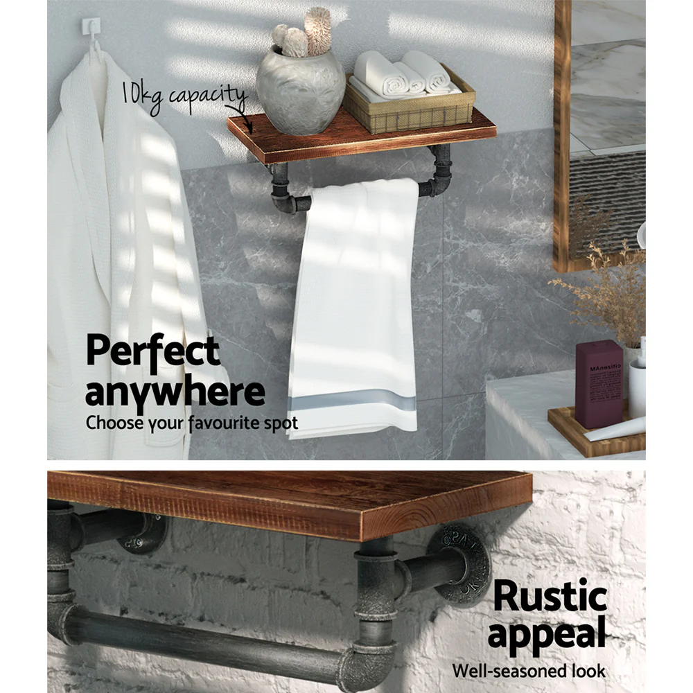Artiss Floating DIY Pipe Shelf - IVES - Image 6