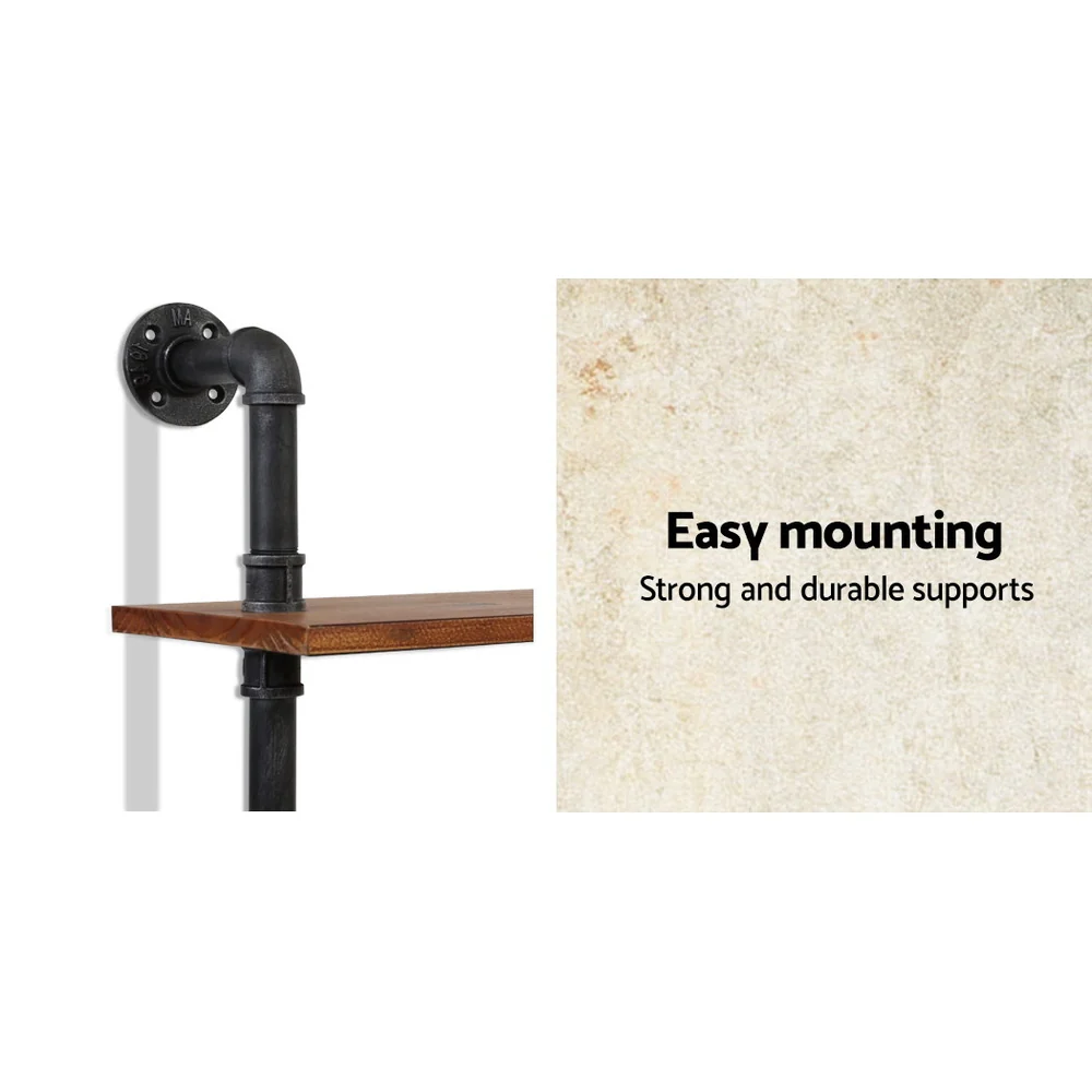 Artiss Floating DIY Pipe Shelf 3 Tiers - IRMA - Image 6