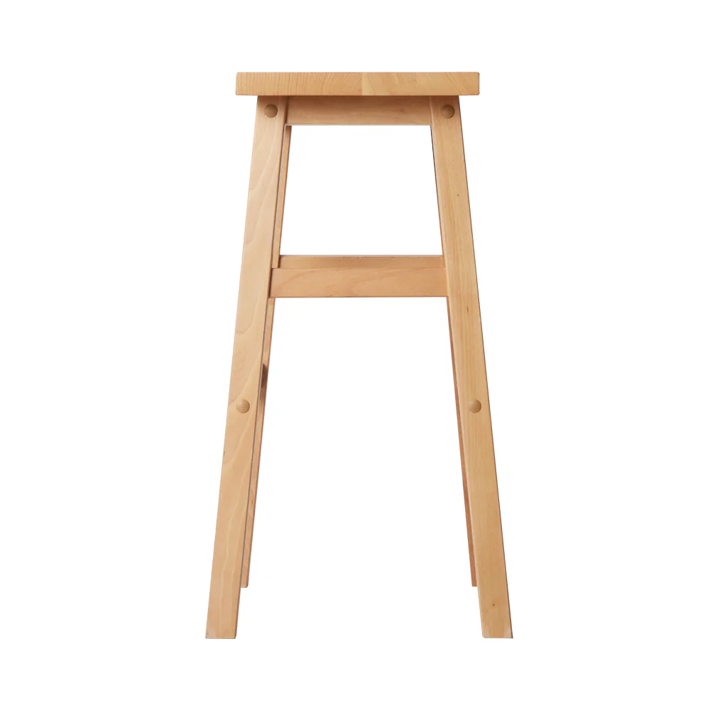 Artiss Bar Stools Kitchen Counter Stools Wooden Chairs Natural x2 - Image 4