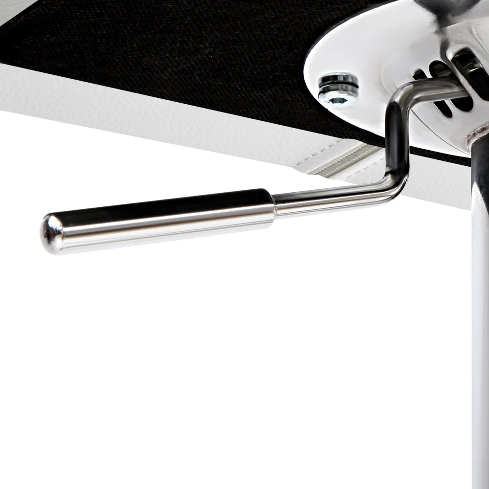 Artiss 2x Bar Stools Gas Lift Leather Padded White - Image 6
