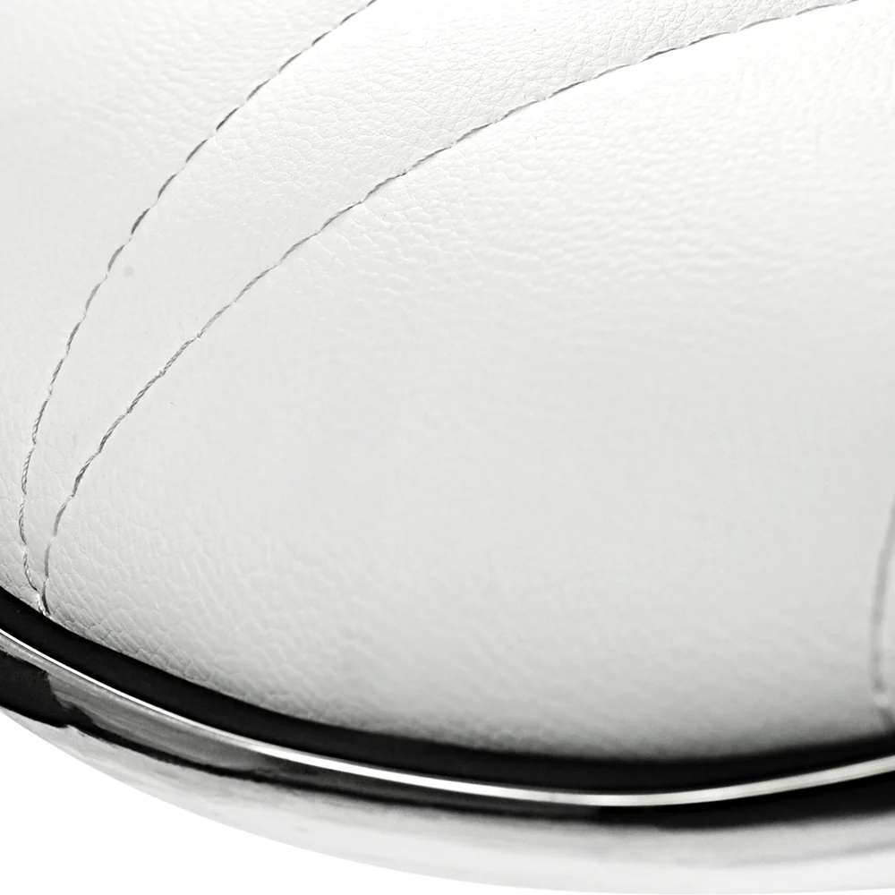 Artiss 2x Bar Stools Gas Lift Leather Seat White - Image 5