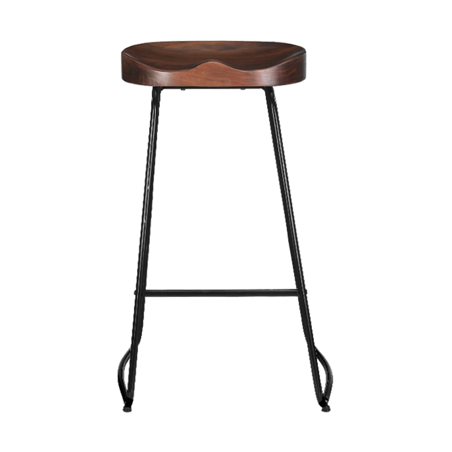 Artiss 2x Bar Stools Tractor Seat 75cm Black - Image 3