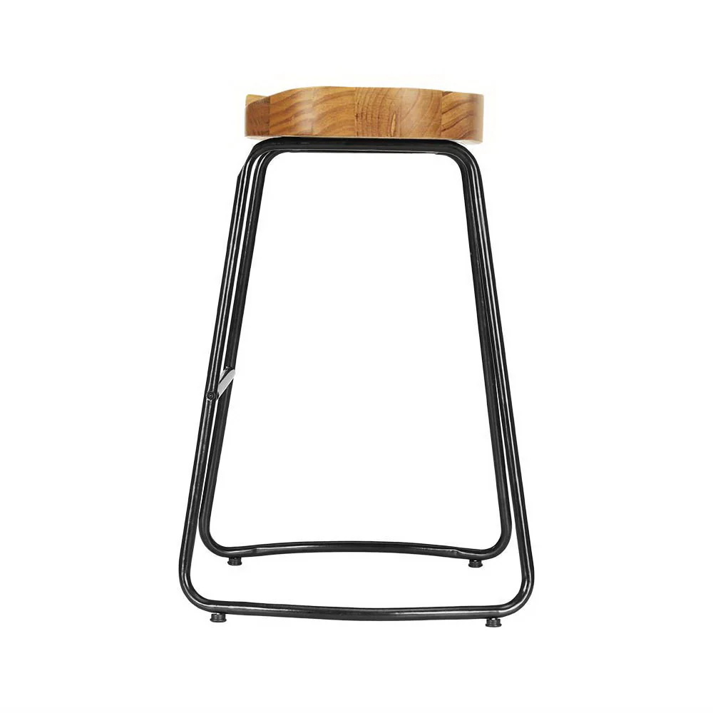 Artiss 2x Bar Stools Tractor Seat 65cm Wooden - Image 4