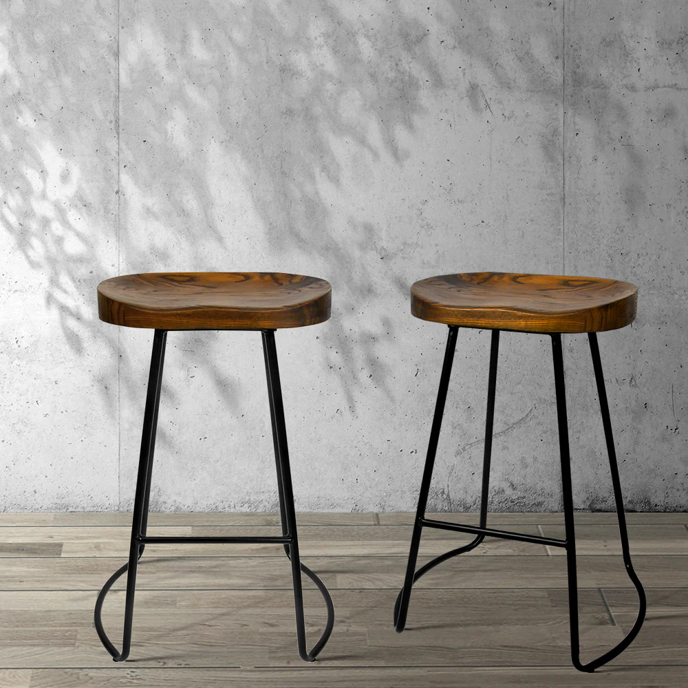 Artiss 2x Bar Stools Tractor Seat 65cm - Image 7