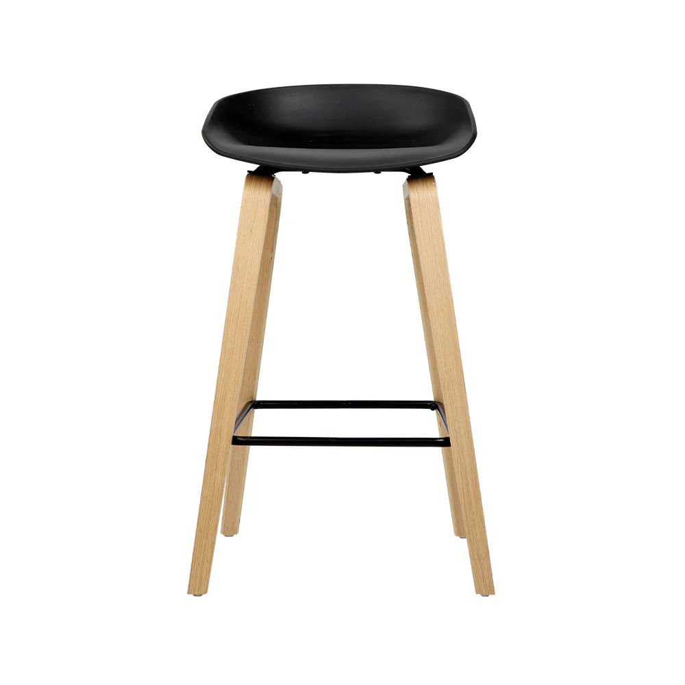Artiss 2x Bar Stools Wooden - Image 3