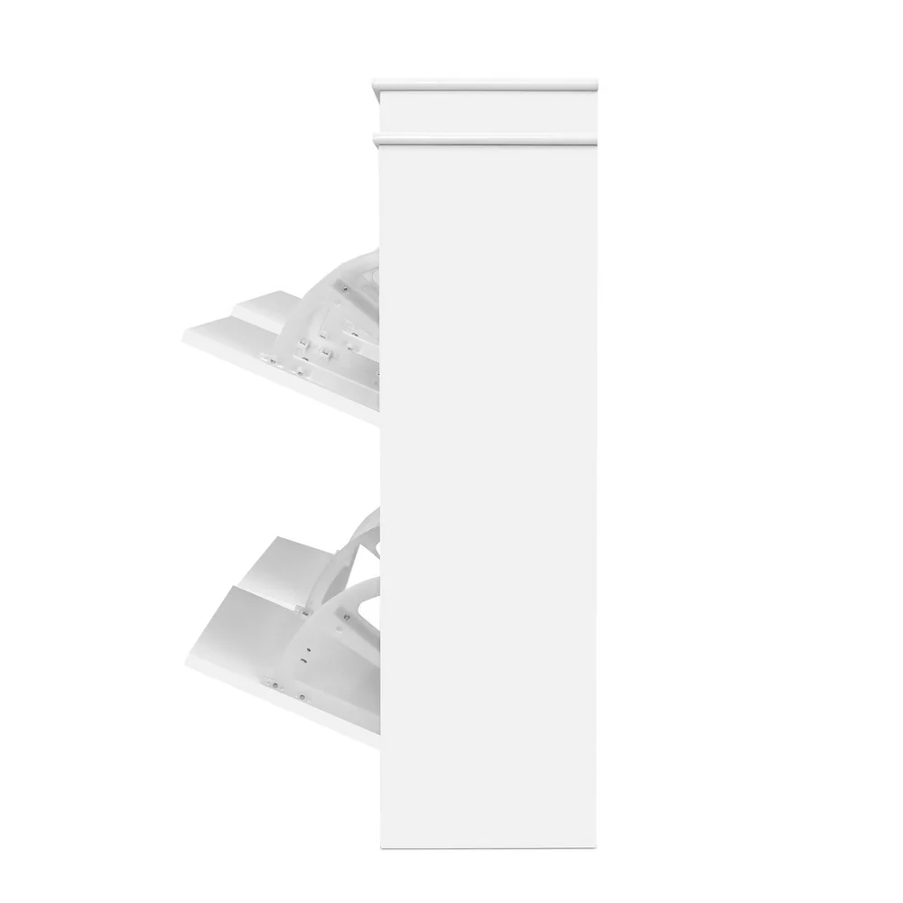 Artiss Shoe Rack Cabinet 24 Pairs 4-tier White Paul - Image 5