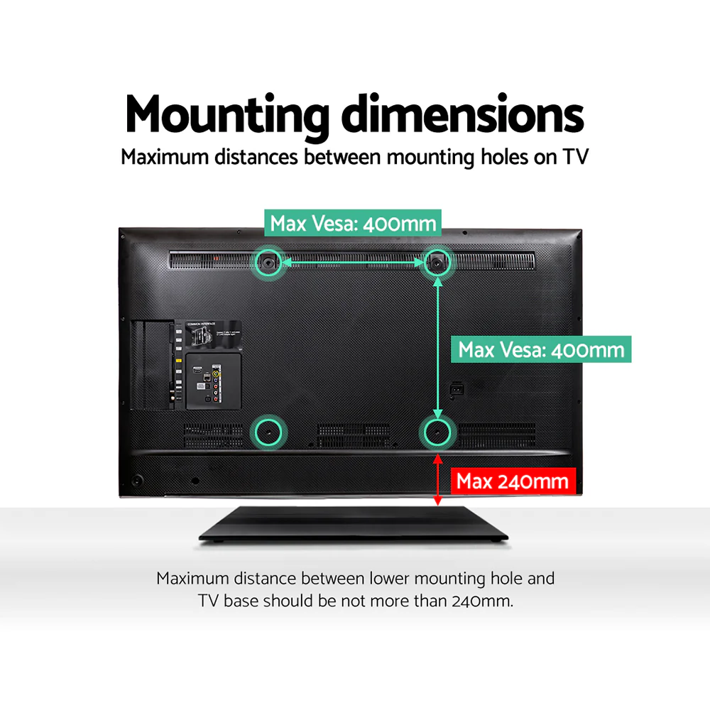 Artiss TV Stand Mount Bracket for 32-55 LED LCD Swivel Tabletop Desktop Plasma - Image 7