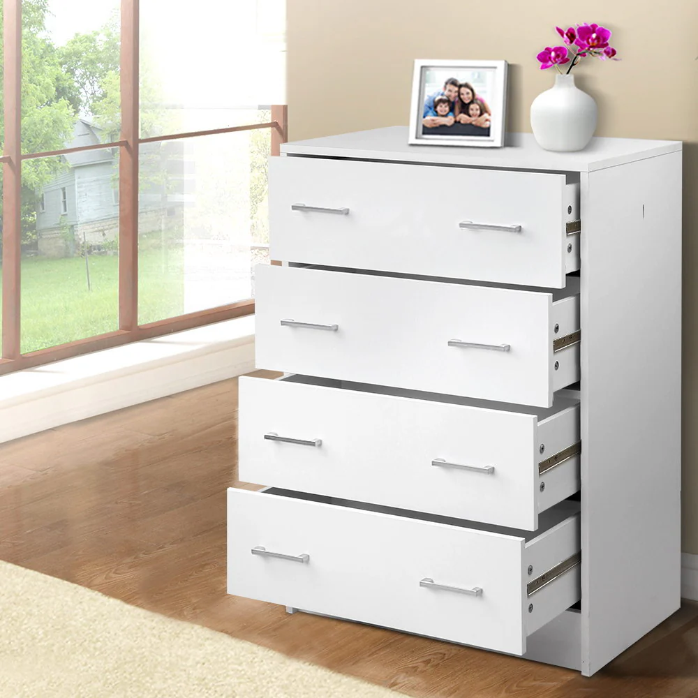 Artiss 4 Chest of Drawers - ANDES White - Image 3
