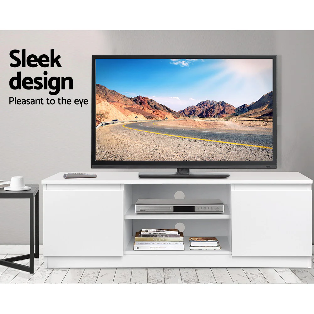 Artiss TV Cabinet Entertainment Unit 120cm White Anita - Image 4